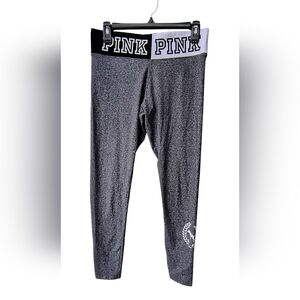 PINK Victoria's Secret Black Yoga Athletic Athleisure Leggings W/ Tapered Fit M